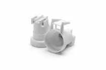 Douille monobloc pour E27 250V 4A t210°C avec équerre à clipser, inclinaison de 8 degrès, pour applique en céramique (126534)