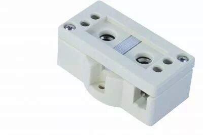 Douille c�ramique pour lampe G38 1000/50000V 50A T350�C, non c�bl�e, fixation par vis (126817)