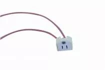 Douille pour lampe G5,3-4,8 pour MR16 à cosses plates 250V 10A T250°C, câble silicone 0,75mm² T180°C 140mm, fixation par vis M3 