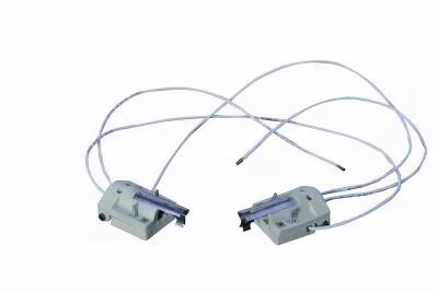 Paire de douilles pour lampe FA4 250V 10A T300�C en porcelaine, c�ble 1,5mm�, T250�C 320mm, fixation par vis M4 (126833)