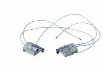 Paire de douilles pour lampe FA4 250V 10A T300°C en porcelaine, câble 1,5mm², T250°C 320mm, fixation par vis M4 (126833)