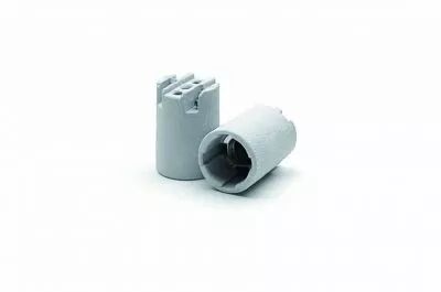 Douille porcelaine pour lampe E14 250V 2A T200�C, avec trou pour montage avec vis M3 (126882)