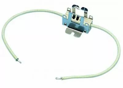 Douille st�atite pour lampe GY9,5/GZ9,5 250V 6A T200�C, longueur c�ble silicone gaine de verre 1mm� T180�C 140mm, sans �jecteur 