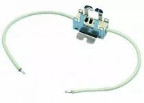 Douille stéatite pour lampe GY9,5/GZ9,5 250V 6A T200°C, longueur câble silicone gaine de verre 1mm² T180°C 140mm, sans éjecteur 