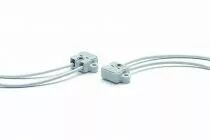 Douille stéatite G4/GX5,3/G6,35/GY6,35 24V 10A T300°C, câble T180°C 0,75mm² longueur 125mm, fixation par vis M3, trous excentrés