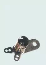 Douille pour lampe miniature BA9s cosses à souder 12V 2A, avec 3 équerres (126983)
