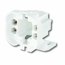Douille carrée pour G24Q1-GX24Q1 à visser 250V 2A, fixation vis horizontale (127006)