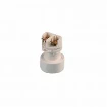 Douille pour lampe E14 monobloc avec cosses à souder, 250V 2A, beige, connexion par cosses plates 4,8x0,8mm (127052)