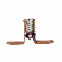 Douille pour lampe miniature E10, 12V 2A, métallique, avec pattes de fixation latérales (127054)
