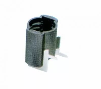 Douille pour lampe miniature E10 thermoplastique pour circuit imprim�, 24V 0,5A T80�C montage � 90� (127057)