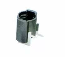 Douille pour lampe miniature E10 thermoplastique pour circuit imprimé, 24V 0,5A T80°C montage à 90° (127057)