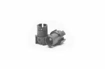 Douille monobloc pour lampe BA15d, 250V 2A T200°C thermoplastique noire, connexions à vis (127133)