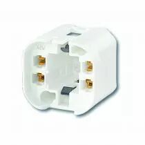 Douille carrée pour G24Q4-GX24Q4 à clipser ou à visser 250V 2A, boitier lisse  (127192)