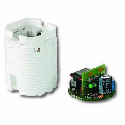 Ballast �lectronique miniature non gradable avec douille int�gr�e, pour 1 lampe G24Q 10/13W; GX24Q 13W; diam 40x48,5mm - peut se