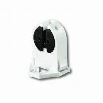 Douille G5-T5 traversante 500V 2A avec tenon d'arrêt pour découpe ouverte 10X20mm; Axe de lampe 15,8mm (127230)