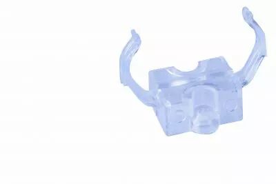 Support/clip de maintien pour 2G11-TCL en polycarbonate, pour �paisseur de t�le de 0,6 � 1mm, � visser (127253)