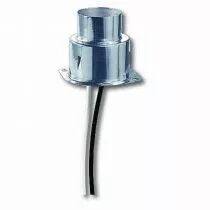 Douille céramique et métal pour lampe PGZ12, 250/5000V 2A T250°C, sortie des câbles 1mm², 55cm par l'arrière, double isolation (
