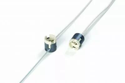 Douille st�atite pour lampe PGJ5, 500V 2A T260�C IP20, tension impulsion 5000V, sortie de c�ble par le cot�, fixation par vis M3