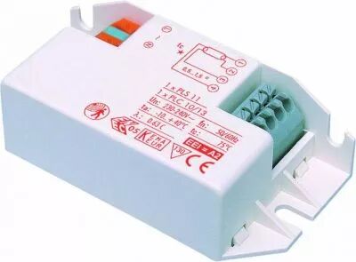 Ballast �lectronique miniature non gradable, pour 2 lampes G5/T5 6/8W; G13/T8 10W; 2G7 5/7/9/11W; G24Q1 10W - 80x40x22mm, bornie