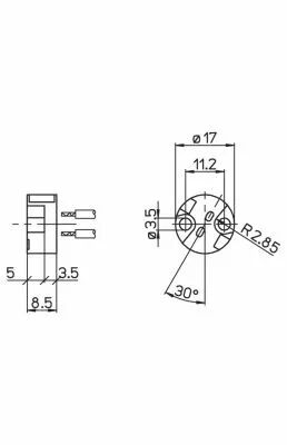 Douille thermoplastique pour G4 et GU4 12V 4A / 24V 2A T270�C connexions automatiques, fixation � visser (127492)