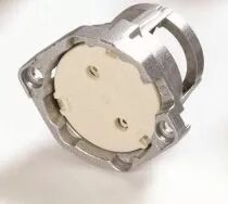Douille céramique et métal pour lampe PGZ12, 500/5000V 2A T280°C, insertion automatique de câble 0,75 ou 1 mm², simple isolation