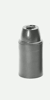 Douille bak�lite lisse pour E14 250V 2A mont�e avec filetage dans la bakelite et sans vis de blocage blanche, vernie (140020)