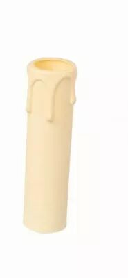 Fourreau thermoplastique ivoire 26x65mm, pour douille bougie diam�tre int�rieur 24mm, 26x65mm, avec gouttes (140048)