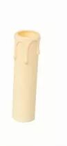 Fourreau thermoplastique ivoire 26x85mm, pour douille bougie diamètre intérieur 24mm,  avec gouttes (140061)