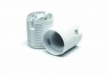 Chemise à clipser pour douille E27, filetée, 250V 4A T180°C blanc (140110)