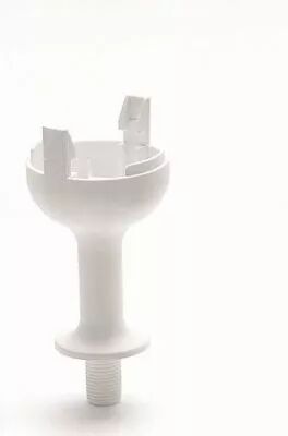 Capuchon � clipser pour Douille E27, blanc, tige filet�e plast. (hauteur tot. 66mm,) et anti-rotation pour base porcelaine (util