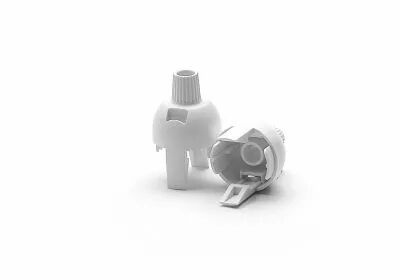 Capuchon � clipser pour douille E14 blanc pour sortie de fils libre du par l'arri�re (� utiliser avec serre c�ble code 142504) (