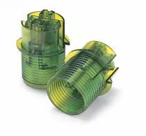 Chemise à clipser pour douille E14 mi-filetée 250V 2A T135°C, transparent vert  (140213)
