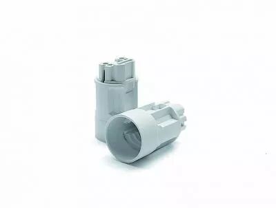 Douille blanche E14 pour support de fausses bougies, diam�tre 24mm, connexions autos (140297)