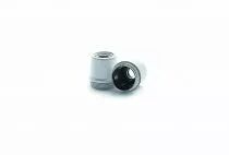 Capuchon en bakélite pour douille de lampe E12, avec raccord fileté métallique et vis de blocage de tige,  hauteur=15mm, noir (1