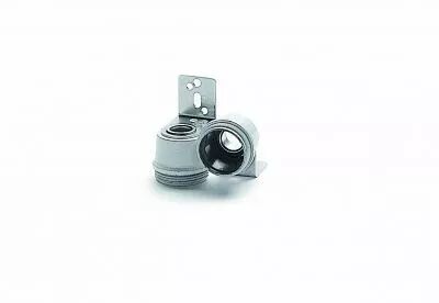 Capuchon bak�lite pour E14 H=15mm, avec �querre m�tallique et trous pour vis M3 blanc vernie (140332)