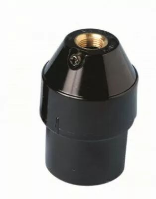 Douille bak�lite pour lampe E26 39X56mm, 250V 1A noire, filetage m�tallique et vis de blocage tige filet�e (140366)