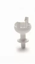 Capuchon à clipser pour Douille E27, blanc, tige filetée plastique (hauteur totale 66mm,)  pour base de porcelaine (utiliser 142