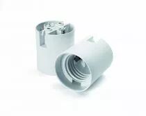 Chemise à clipser pour douille E27, lisse, 250V 4A T210°C doré (140389)