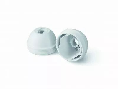 Capuchon de douille E27 thermoplastique 250V 2A T210�C noir, filetage dans la mati�re avec arr�t et vis de blocage de tige filet