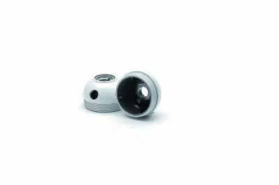 Capuchon de douille bak�lite E27 250V 4A, T190�C blanc avec filetage m�tallique, vis de blocage de tige et trou lat�ral (140415)