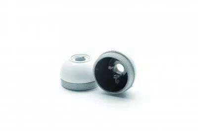 Capuchon de douille bak�lite E27 250V 4A, T190�C blanc avec filetage m�tallique, vis de blocage de tige et borne de mise � la te