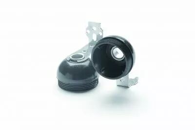 Capuchon de douille bak�lite E27 250V 4A, T190�C  noir avec �querre et trou pour vis M3 (140420)