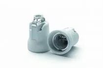 Douille porcelaine pour E27, 250/5000V 4A T180°C, pour câble 0,5 à 2,5 mm², avec support métallique taraudé M10X1 (140501)