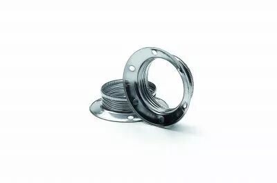 Bague 60x15,5mm, zingu�e blanc pour douille m�tallique, E27 (140527)