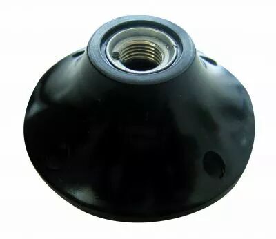 Capuchon de douille bak�lite E27 250V 4A, T190�C noir forme conique 57X23,5mm, avec filetage m�tallique et vis de blocage de tig