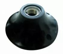 Capuchon de douille bakélite E27 250V 4A, T190°C noir forme conique 57X23,5mm, avec filetage métallique et vis de blocage de tig
