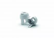 Capuchon clipsable pour douille thermopl. E12/E14 hauteur=21mm, filetage dans la matière et sortie du câble par le coté (140591)