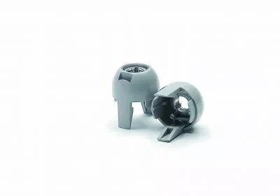 Capuchon � clipser pour douille E14 H=21mm, noir avec filetage m�tallique M10x1 et vis de blocage de tige (140608)