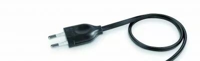 Cordon avec fiche 2 p�les, m�plat 2x0,75mm2, d�gain� 21mm d�nud� 7mm, 2 m�tres, transparent (140621)