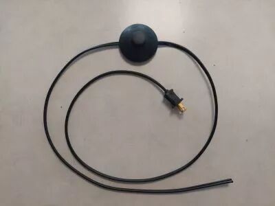Cordon 3,5 m�tres avec fiche 2 p�les US, interrupteur � pied � 1m de la fiche, c�ble SPT2 AWG18, noir (140700)